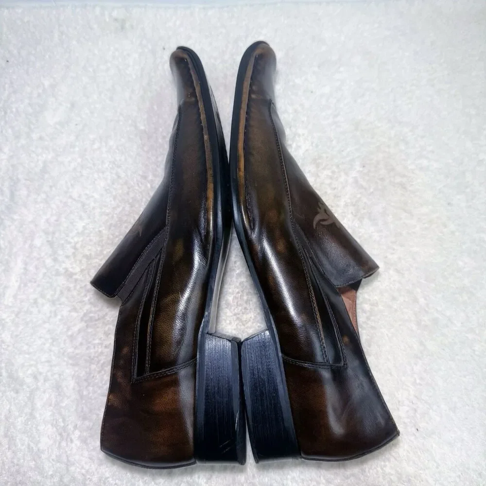 Giorgio Brutini Men’s 12M Brown Leather Slip On Loafers Shoes GB158222